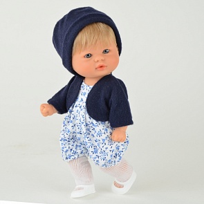 Кукла пупсик в темно-синей шапочке, 20 см. (Asi, 111741)